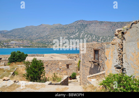 Spinalonga Insel (einwandfreie), ehemalige Leprakolonie, Kreta, Griechenland, Europa Stockfoto