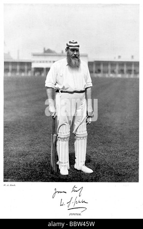 WG Grace 1899 Foto von dem legendären England und Gloucestershire Cricketer und Kapitän der alles, was, die er befragt Stockfoto