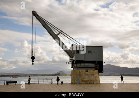 Monumento a la Grua de Piedra de la Bahía de Santander Kantabrien España der Stein-Kran in die Bucht Santander, Kantabrien Spanien Stockfoto