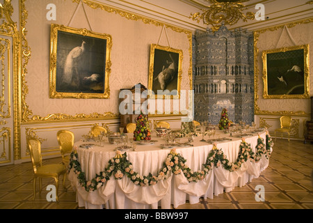 Russland Sankt Petersburg Catherine Palast Esszimmer Stockfoto