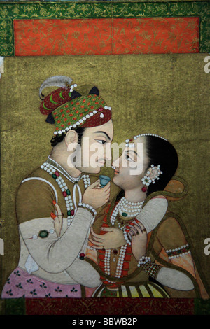 Deutschland Berlin Pergamon Museum Moghul-Miniaturmalerei Indien Stockfoto
