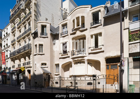 Paris Hotel Mezzara von Hector Guimard 1910 Paris Hotel Mezzara von Hector Guimard 1910 Stockfoto