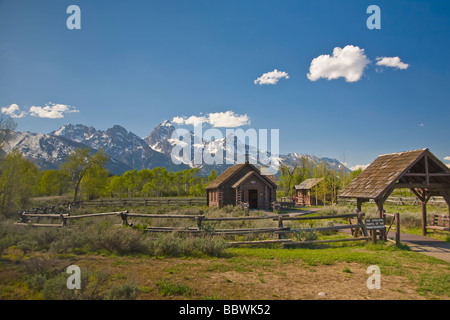 Die bischöfliche Kapelle der Verklärung im Grand Teton National Park in Wyoming Stockfoto