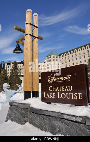 Das Fairmont Chateau Lake Louise Banff Nationalpark Alberta Kanada Stockfoto