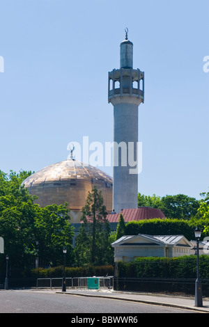 Regents Park, Blick auf die Londoner Zentrale Moschee & Islamisches Kulturzentrum im Jahr 1977 auf Land gebaut wurde gestiftet von der britischen Regierung 1944 Stockfoto