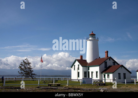 Neue Dungeness Licht Station, Sequim, WA, Nordamerika Stockfoto