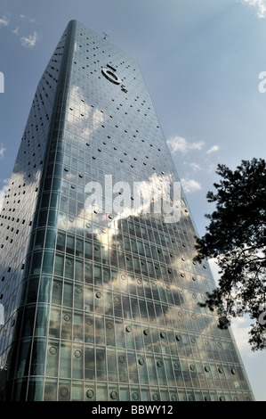 Hochhaus Uptown München, zweithöchste Gebäude in München, Georg-Brauchle-Ring, München, Bayern, Deutschland, Europa Stockfoto