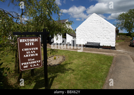 Angestammten Heimat von Chester A Arthur 21. Präsident der Vereinigten Staaten Arthur Hütte normales County antrim Stockfoto