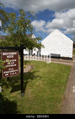 Angestammten Heimat von Chester A Arthur 21. Präsident der Vereinigten Staaten Arthur Hütte normales County antrim Stockfoto