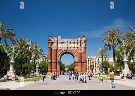 Arc de Triomf, Barcelona, Spanien Stockfoto