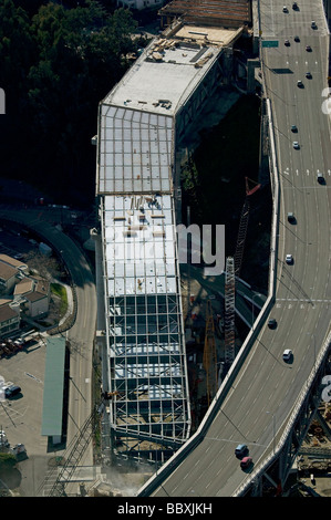 Luftaufnahme über Bau von San Francisco Oakland Bay Bridge Ersatz span Stockfoto