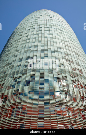 Der Torre Agbar, modernes Bürogebäude, Barcelona-Spanien Stockfoto