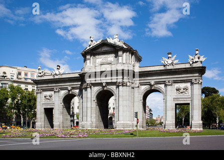 Puerta de Alcalá, Madrid, Spanien Stockfoto