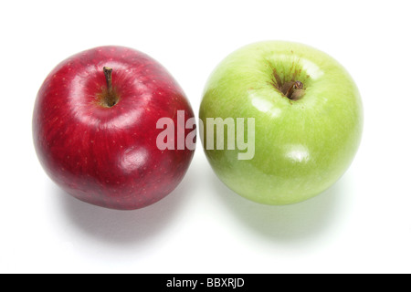 Rote und grüne Äpfel Stockfoto
