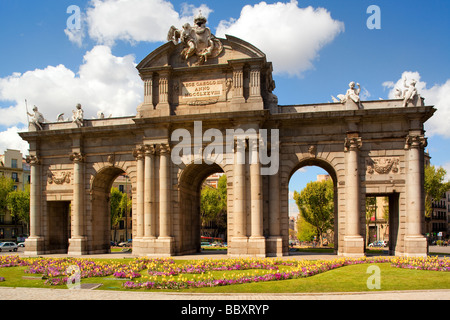 Puerta de Alcalá, Madrid, Spanien Stockfoto