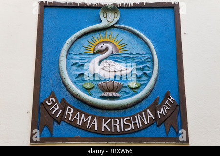 Das Symbol des Sri Ramakrishna Math in Chennai, Indien. Stockfoto