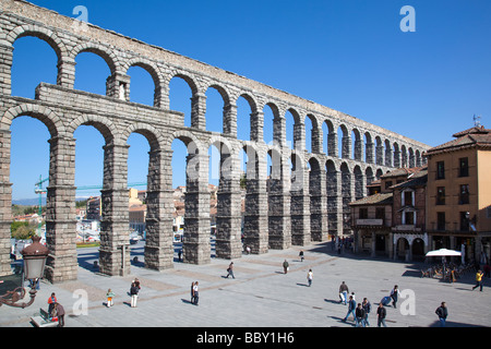 Aquädukt von Segovia, römische Aquädukt, Segovia, Spanien Stockfoto