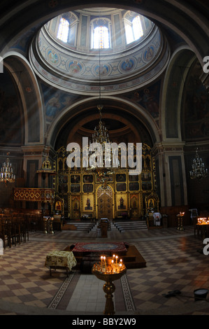 Innere der Kathedrale der Heiligen Geist, Czernowitz, Ukraine. Stockfoto