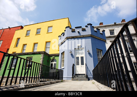 Bunt bemalte äußere Gebäude des Dublin Castle Dublin Irland Stockfoto