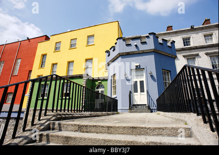 Bunt bemalte äußere Gebäude des Dublin Castle Dublin Irland Stockfoto