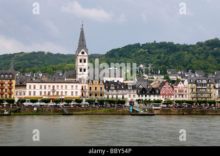 Boppard am Rhein Fluß, Rheinland-Pfalz, Deutschland, Europa Stockfoto