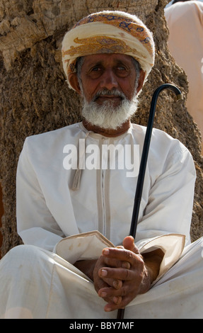 Älterer Mann Nizwa Oman Stockfoto