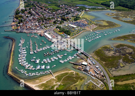 Luftbild Hafen alte Gaffers Yar Yarmouth Isle Of Wight England UK Stockfoto