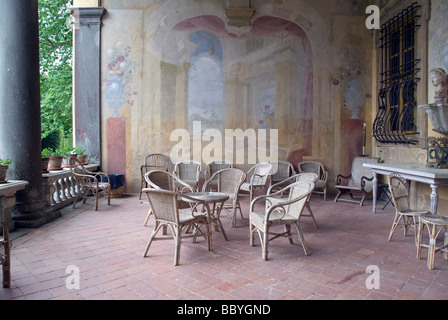 Hinteren Veranda der Villa Torrigiani Stockfoto