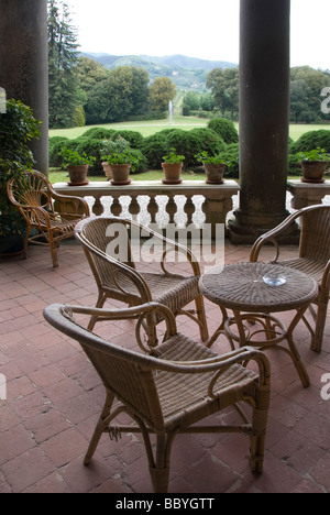 Hinteren Veranda der Villa Torrigiani Stockfoto