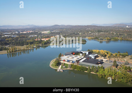 National Museum of Australia Acton Halbinsel Lake Burley Griffin Canberra ACT Australia Antenne Stockfoto