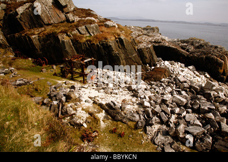 Die alten Marmor-Steinbruch auf der Isle of Iona, Inneren Hebriden, Isle of Mull, westlichen Schottland, England, UK. Stockfoto