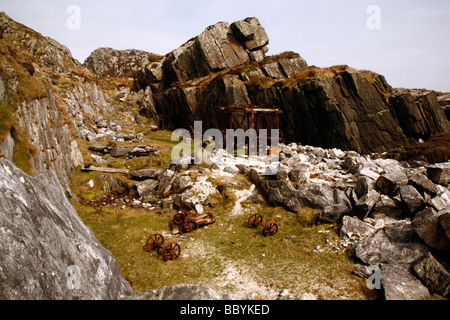 Die alten Marmor-Steinbruch auf der Isle of Iona, Inneren Hebriden, Isle of Mull, westlichen Schottland, England, UK. Stockfoto