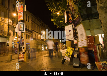 Werbedisplays während das Theaterfestival in Avignon Stockfoto