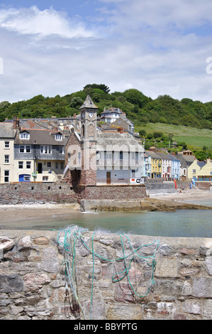 Strand und Hafen, Kingsand, Cornwall, England, Vereinigtes Königreich Stockfoto