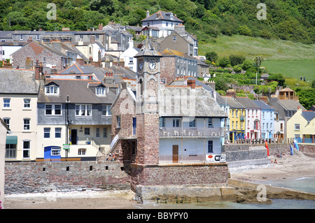 Strand und Hafen, Kingsand, Cornwall, England, Vereinigtes Königreich Stockfoto