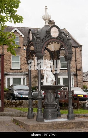 Wasser-Brunnen auf dem Marktplatz von Middleton in Teesdale Co Durham Stockfoto