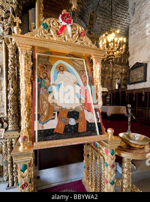 A malte biblische Szene, Lazarus Kirche Agios Lazaros, Larnaca, Süd-Zypern, Zypern, griechische Teil, Europa Stockfoto