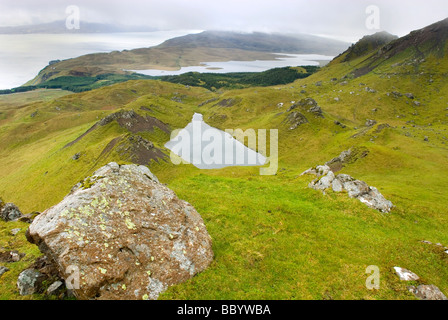 Blick von Trotternish Ridge Isle Of Skye Schottland Stockfoto