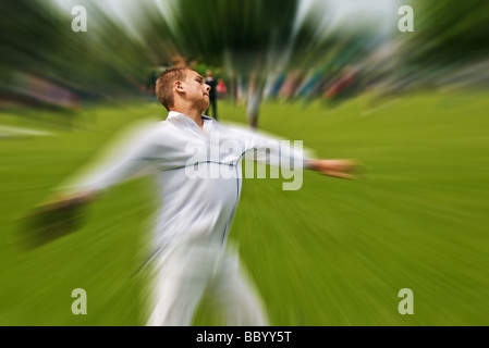 Ein Student den Diskus werfen Stockfoto