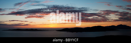 Sonnenuntergang über z. Island, Isle of Harris, äußeren Hebriden, Schottland Stockfoto