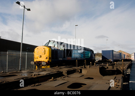 Klasse 37 37229 Jonty Jarvis Schneepflug Pflichten Inverness Schottland yard Stockfoto