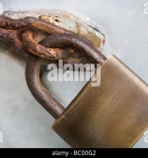 Nahaufnahme eines Vorhängeschlosses Stockfoto