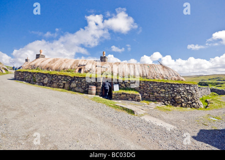 Museum von Gearrannan Black House Dorf am Carloway auf der atlantischen Küste von Isle of Lewis in die äußeren Hebriden in Schottland Stockfoto