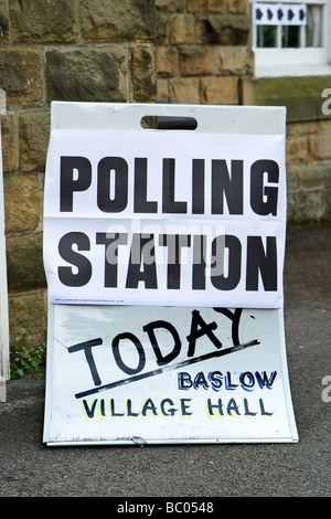 Eine ländliche Wahllokal in den Peak District Dorf Baslow in Derbyshire Stockfoto