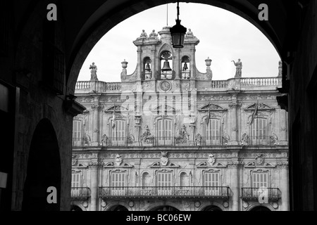 Rathaus Rathaus, Plaza Mayor, Salamanca, Kastilien und Leon, Spanien Stockfoto