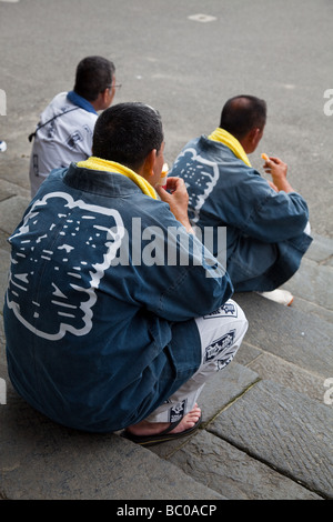 Miikoshi auf dem Kamakura-Festival Stockfoto