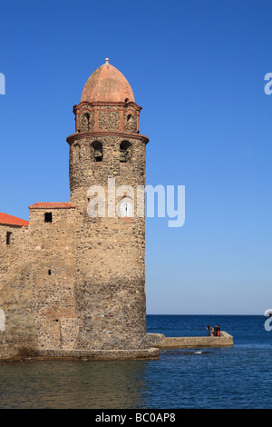 Kirche Notre Dame des Anges von Collioure in Frankreich Stockfoto