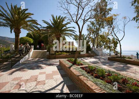 Eremitage Garten der Virgen De La Peña in das weiße Dorf Mijas Malaga Costa del Sol Andalusien Spanien Stockfoto