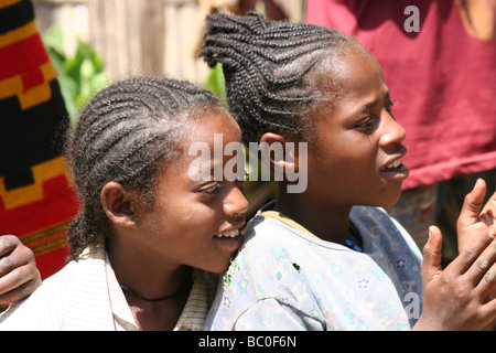 Afrika-Äthiopien-Omo Region Chencha Kinderdorf Dorze Stockfoto