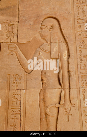 Der Tempel von Edfu ägyptischen Tempel befindet sich am Westufer des Nils die Stadt Edfu Apollonopolis Magna Stockfoto